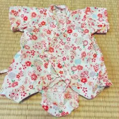 送料込☆可愛い花柄、まり柄のベビー甚平☆70cm☆綿100%☆