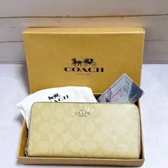 COACH コーチ C4452シグネチャー 長財布　ラウンドファスナー
