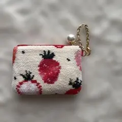 FEILER いちご柄ポーチ キーケース　ストロベリードット