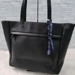 極美品　ビバリーヒルズポロクラブ トートバッグ A4 大容量 ビジネス 黒のサムネイル