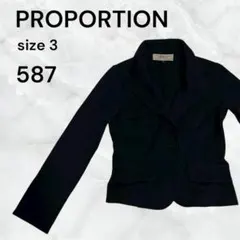 PROPORTION テーラードジャケット ブラック サイズ3 黒シンプル無地のサムネイル