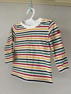miki HOUSE ストライプ 長袖カットソー F（70-80㎝）