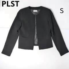 PLST プラステ　ノーカラージャケット　フォーマルジャケット 黒　S