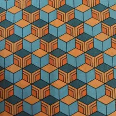 ブロード　和柄　冨岡義勇　鬼滅の刃　幾何学柄　生地　ハギレ