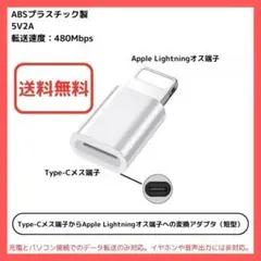タイプⅭtoライトニング 変換アダプタ typeⅭ iPhone 充電コネクタf