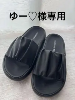 CLOAPANICTYPY ギャザーサンダル 美品　23cm ブラックのサムネイル