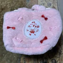 헬로 키티 이치방쿠지 모피 토트 백 핑크 헬로 키티