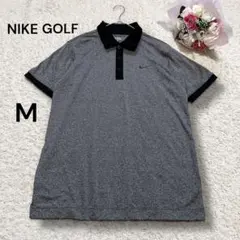 【ナイキゴルフNIKE GOLF】ドライフィット　メンズ半袖ポロシャツ　グレーM