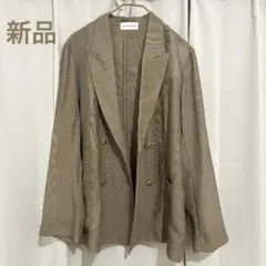 La boutique BonBon メッシュメタルボタンライトジャケット モカ