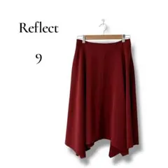 Reflect リフレクト　レディース　ロングフレアスカート　赤系　Mサイズ