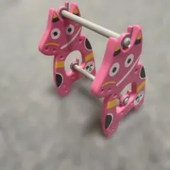 赤べこ　バリケード　桃べこ 組み立て式　ガチャガチャ