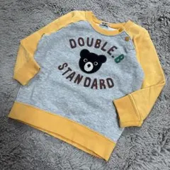 ミキハウスダブルビー Bくん ロゴ刺繍 トレーナー