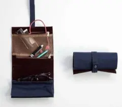 ❣️いろいろ入る❣️マルチなメガネケース　ポーチ　小物入れ　旅行　ネイビー