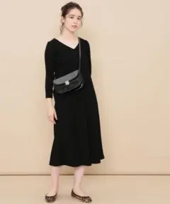 アダム エ ロペ ADAM ET ROPE’針ぬきフライスＡラインワンピース