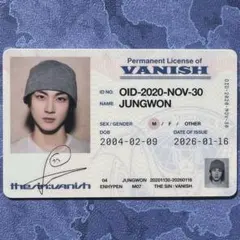 ENHYPEN THE SIN : VANISH ジョンウォン IDカード
