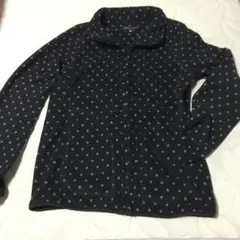 マイクロフリース ドット柄 長袖ジャケット M UNIQLO