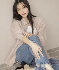 【期間限定価格】新品♡　シアーシャツＬＳ＊　シャツ　ブラウス