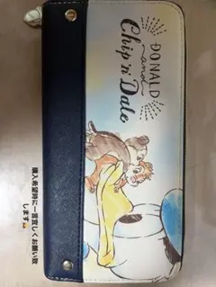 Disney ドナルド＆チップとデール ラウンドファスナー長財布のサムネイル