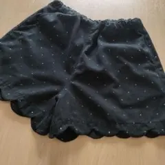 黒ドット柄ハーフパンツ　branshes 150