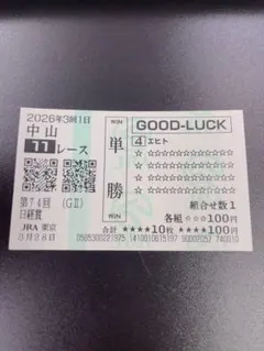 第74回 日経賞 エヒト GOOD-LUCK馬券