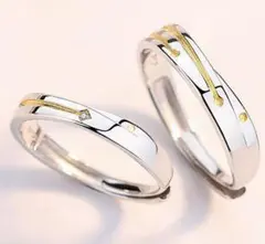 d92○2個セット１粒シルバー☆ペアリング プレゼントに★468