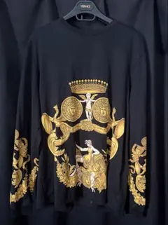 VERSACE 長袖カットソー バロック柄 ブラック XS ロンTのサムネイル