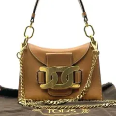 極美品● トッズ ケイト 2way ショルダーバッグ チェーン ブラウン レザー
