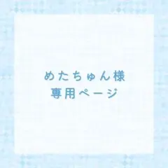 めたちゅん様専用ページ
