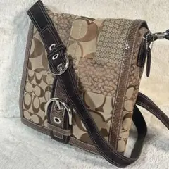 【美品】COACH ソーホー パッチワーク Y2K 茶 パイソン型押し