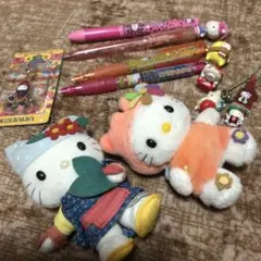 ヒ*マ様 ハローキティ ストラップと文房具セット10点まとめ売り