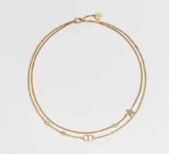 Dior ディオール ゴールドメッキ 2連ネックレス DIOR✩