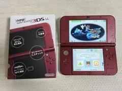 上下IPS液晶 newニンテンドー 3DS LL メタリックレッド 箱あり