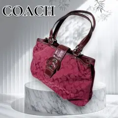 COACH シグネチャー ソーホー トートバッグ レザー コーチ レッド 赤