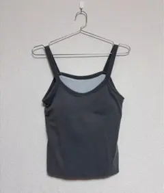 未使用 カップ付きキャミソール ブラトップ グレー XL レディース