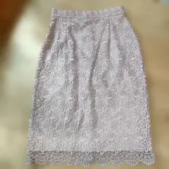 UNIQLO くすみピンクレースタイトスカート S