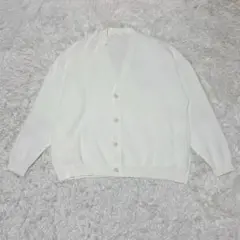 （GU）ウォッシャブルカーディガン(長袖) ホワイト　春