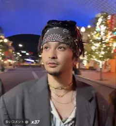 新品未使用　常田大希着用 バンダナ ペイズリー 赤 黒