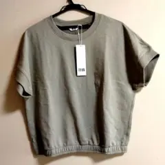 UNIQLO U 【新品】 スウェットクルーネックシャツ半袖Tシャツ、レデース