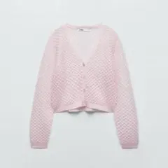 【ZARA】セミシアーテクスチャーニットカーディガン