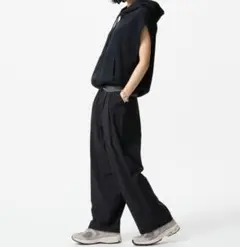 UNIQLO ウルトラストレッチ アクティブ ワイドパンツ　M ブラック　丈短め