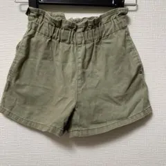 GU オリーブグリーン ゴムウエスト ショートパンツ