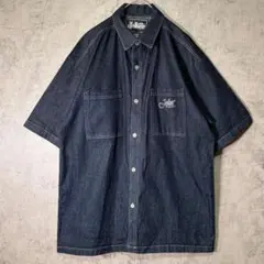 美品】ショット STRIPE WORK SHIRT オープンカラー XLサイズ - メルカリ