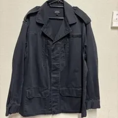 【希少フランス製】A.P.C. F-2 ミリタリージャケット ネイビー メンズＬのサムネイル