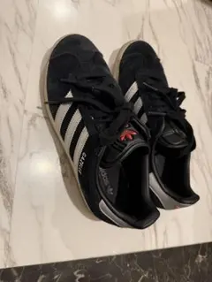 adidas GAZELLE スエード スニーカー ブラック 23.0