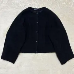 ボア ノーカラージャケット