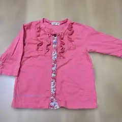 RAG MART カーディガン 7分袖トップス110 赤ピンク