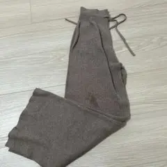 UNIQLO ユニクロ　ウォッシャブルニットリブパンツ　カーキ S