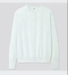 UVカットスーピマコットンクルーネックカーディガン