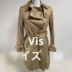 ViS ベージュ トレンチコート ベルト付きカジュアルジャケット(0621)のサムネイル