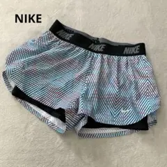 【人気✨️】NIKE ナイキ インナー付き ショートパンツ ブルー系 サイズM
